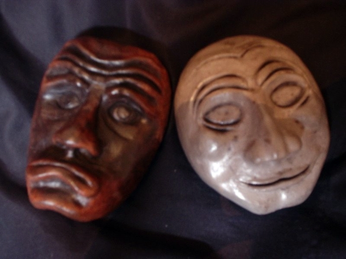 Escultura (Argila) – Máscaras em argila